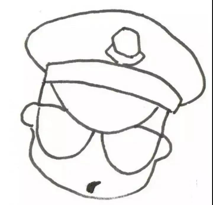 警察叔叔<a href=http://www.inspiredelm.com/jianbihua/ target=_blank class=infotextkey>簡筆畫</a>繪畫步驟