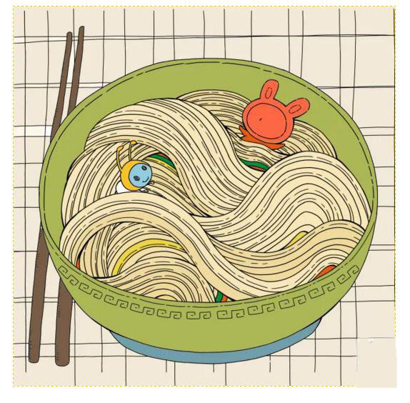 食物<a href=http://www.inspiredelm.com/jianbihua/ target=_blank class=infotextkey>簡筆畫</a>圖片-一碗面條