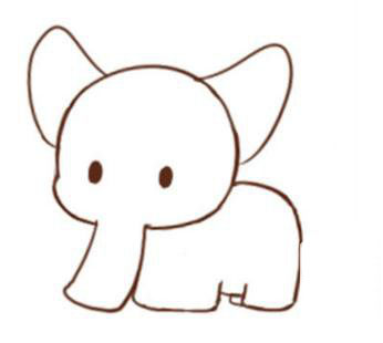 可愛小象的<a href=http://www.inspiredelm.com/jianbihua/ target=_blank class=infotextkey>簡筆畫</a>-噴水小象
