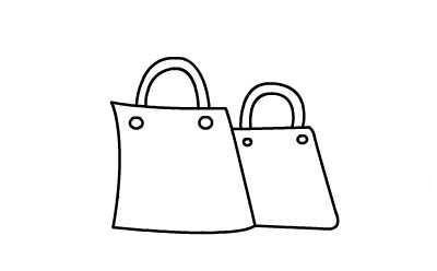 購(gòu)物袋<a href=http://www.inspiredelm.com/jianbihua/ target=_blank class=infotextkey>簡(jiǎn)筆畫</a>圖片-漂亮的購(gòu)物袋