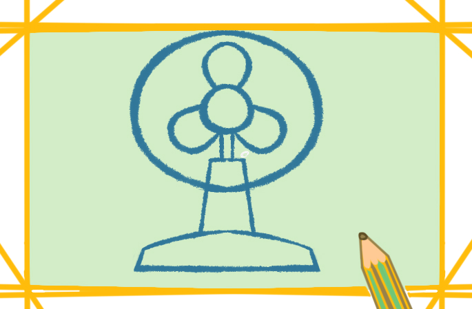 臺(tái)式電風(fēng)扇<a href=http://www.inspiredelm.com/jianbihua/ target=_blank class=infotextkey>簡筆畫</a>帶顏色的圖片怎么畫