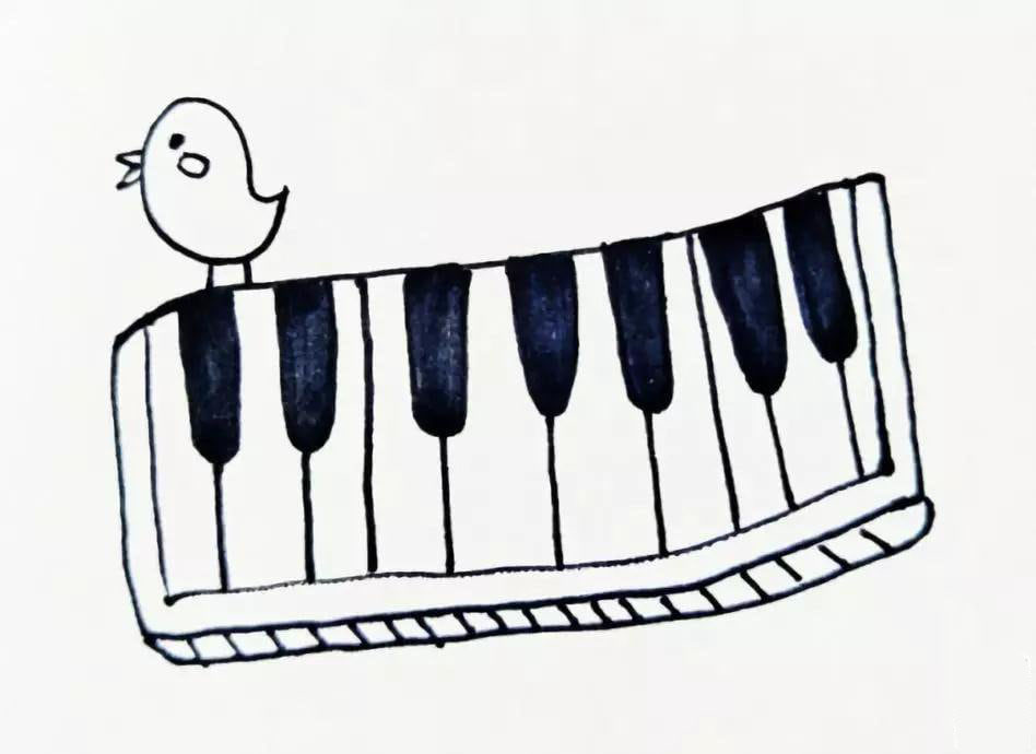 鋼琴<a href=http://www.inspiredelm.com/jianbihua/ target=_blank class=infotextkey>簡筆畫</a>繪畫教程步驟