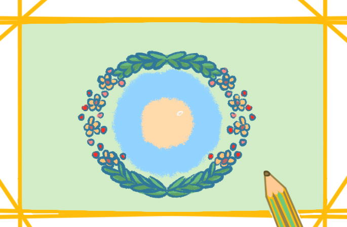 圣誕節(jié)花邊<a href=http://www.inspiredelm.com/ertonghua/ target=_blank class=infotextkey>兒童畫</a>怎么畫簡單漂亮