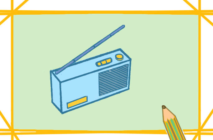 收音機<a href=http://www.inspiredelm.com/jianbihua/ target=_blank class=infotextkey>簡筆畫</a>帶顏色怎么畫