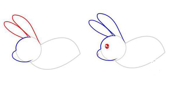 怎么畫兔子的<a href=http://www.inspiredelm.com/jianbihua/ target=_blank class=infotextkey>簡(jiǎn)筆畫</a>-奔跑的兔子