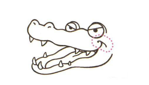 卡通的鱷魚<a href=http://www.inspiredelm.com/jianbihua/ target=_blank class=infotextkey>簡筆畫</a>步驟
