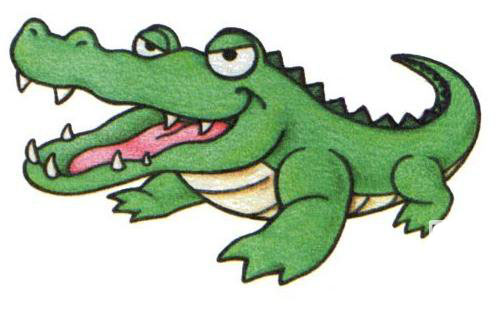 卡通的鱷魚<a href=http://www.inspiredelm.com/jianbihua/ target=_blank class=infotextkey>簡筆畫</a>步驟