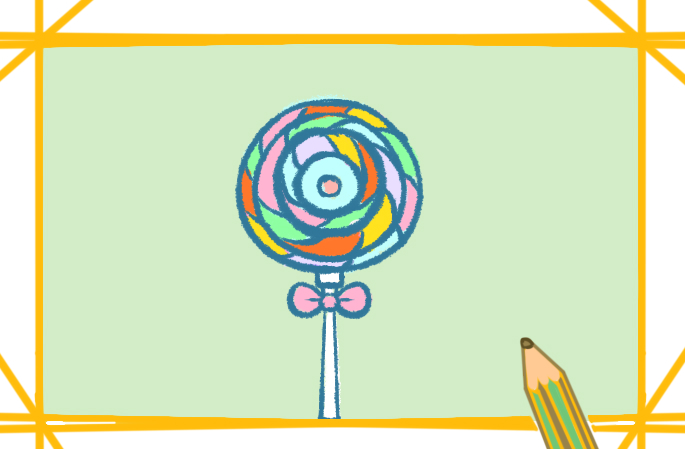 可愛的波板糖<a href=http://www.inspiredelm.com/jianbihua/ target=_blank class=infotextkey>簡筆畫</a>彩色教程步驟