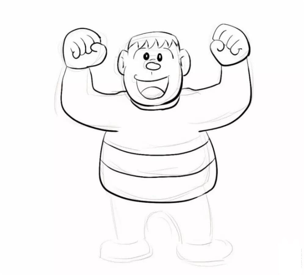 快樂(lè)的胖虎<a href=http://www.inspiredelm.com/jianbihua/ target=_blank class=infotextkey>簡(jiǎn)筆畫(huà)</a>畫(huà)法