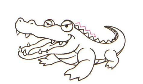 卡通的鱷魚<a href=http://www.inspiredelm.com/jianbihua/ target=_blank class=infotextkey>簡筆畫</a>步驟