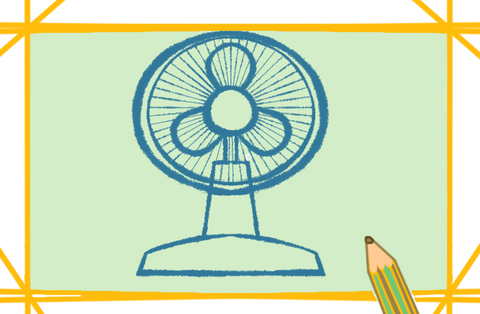 臺(tái)式電風(fēng)扇<a href=http://www.inspiredelm.com/jianbihua/ target=_blank class=infotextkey>簡筆畫</a>帶顏色的圖片怎么畫