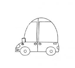 兒童簡(jiǎn)筆畫 簡(jiǎn)易小汽車