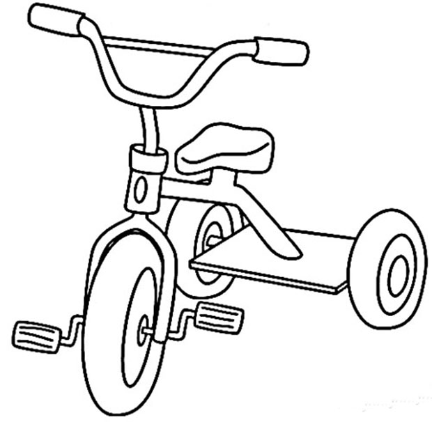 兒童車簡筆畫圖片