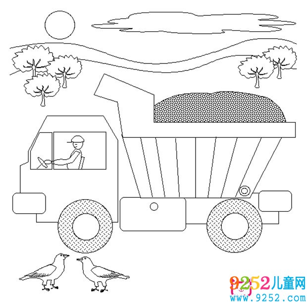 攪拌車<a href=http://www.inspiredelm.com/jianbihua/ target=_blank class=infotextkey>簡筆畫</a>圖片