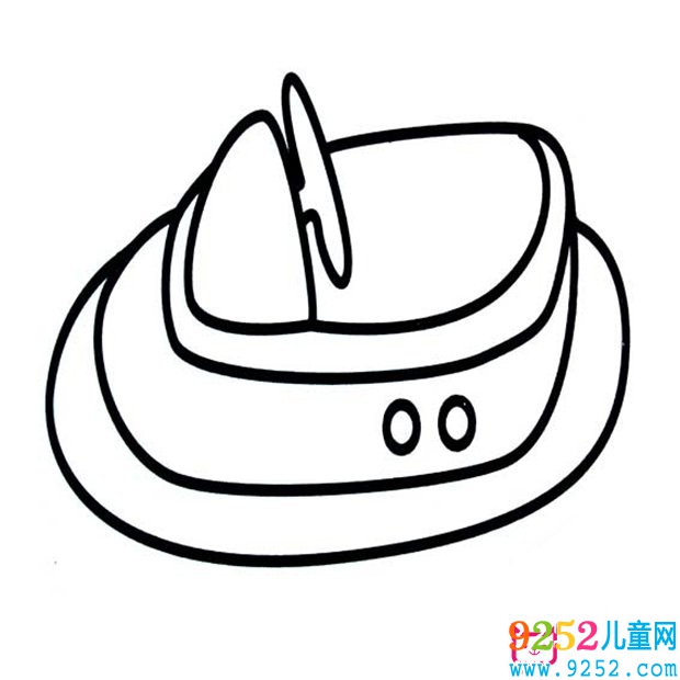 簡單的兒童氣墊船<a href=http://www.inspiredelm.com/jianbihua/ target=_blank class=infotextkey>簡筆畫</a>圖片