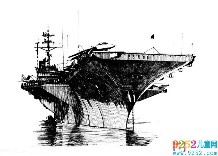 好看的航空母艦<a href=http://www.inspiredelm.com/jianbihua/ target=_blank class=infotextkey>簡(jiǎn)筆畫</a>圖片
