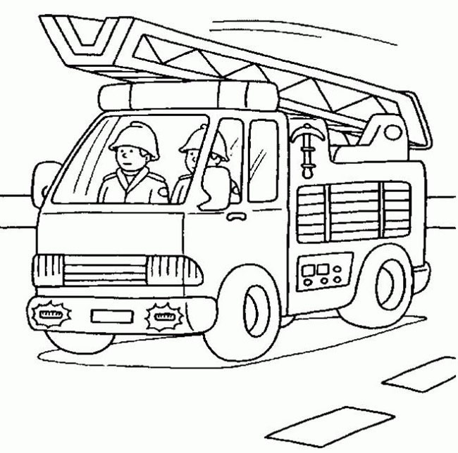 消防車的簡(jiǎn)筆畫(huà)圖片