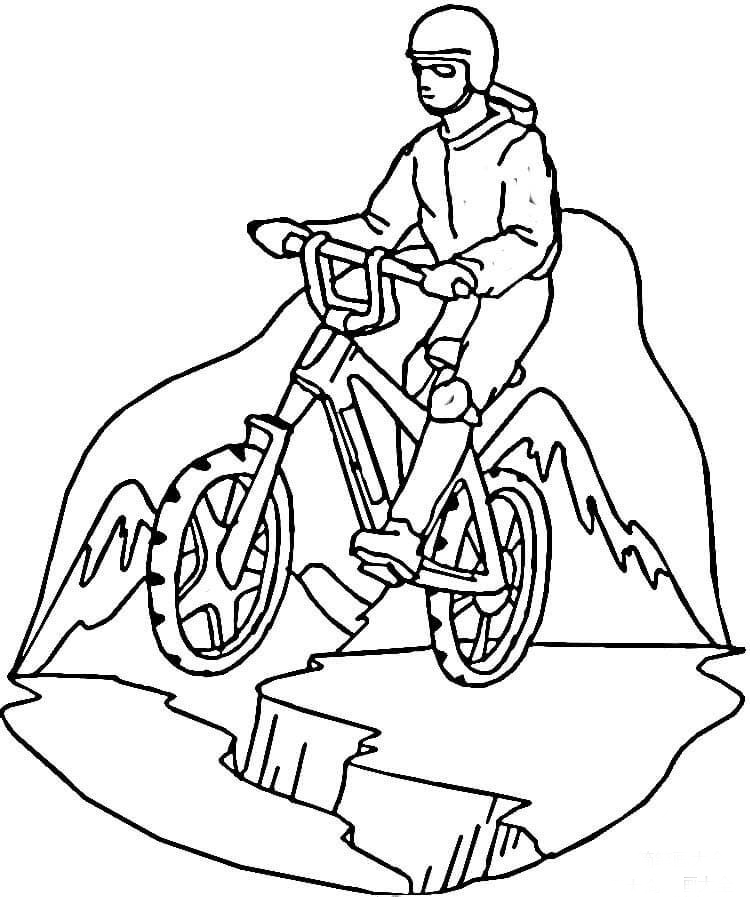 山地自行車簡筆畫圖片