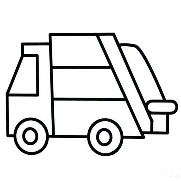 環(huán)衛(wèi)車簡筆畫圖片