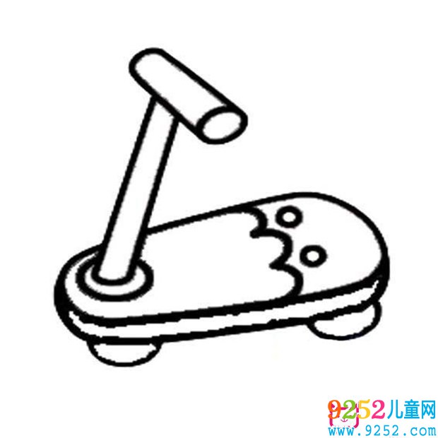 兒童玩具滑板車<a href=http://www.inspiredelm.com/jianbihua/ target=_blank class=infotextkey>簡(jiǎn)筆畫</a>圖片