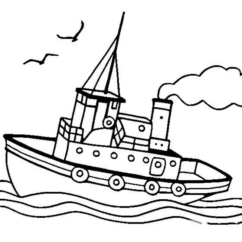 游輪簡(jiǎn)筆畫(huà)