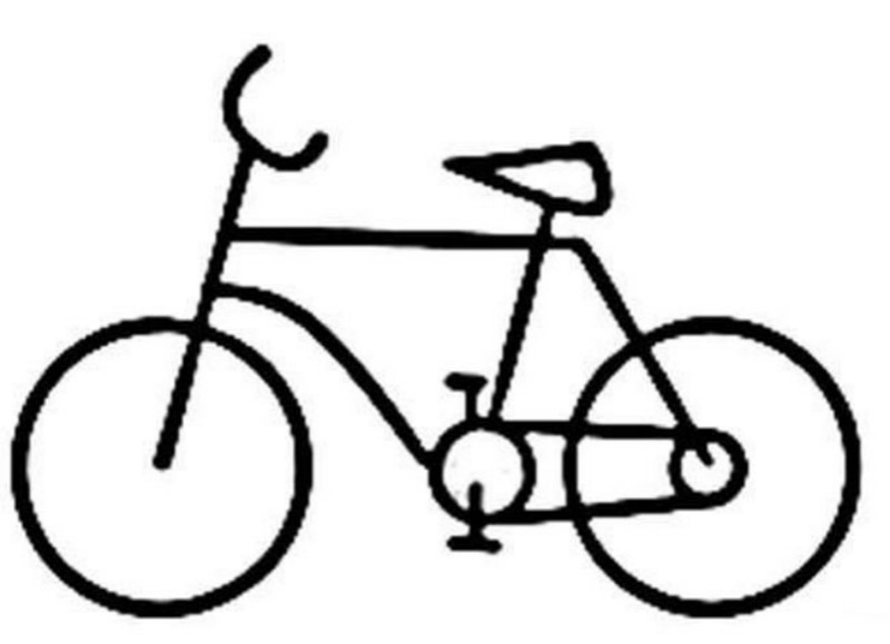 單人自行車簡筆畫