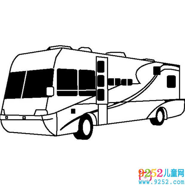 長途客車<a href=http://www.inspiredelm.com/jianbihua/ target=_blank class=infotextkey>簡筆畫</a>圖片