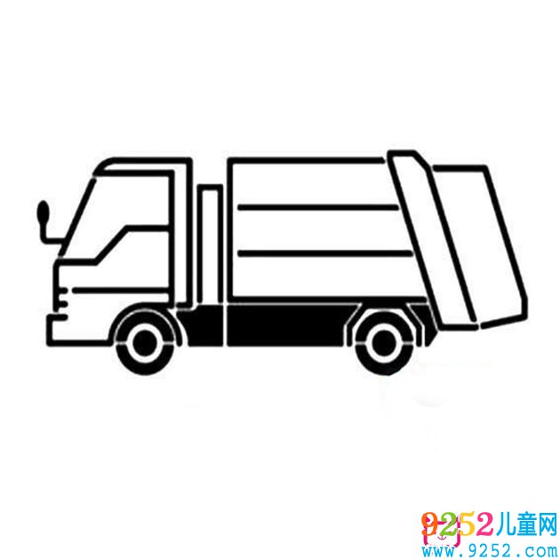 垃圾車<a href=http://www.inspiredelm.com/jianbihua/ target=_blank class=infotextkey>簡(jiǎn)筆畫(huà)</a>圖片