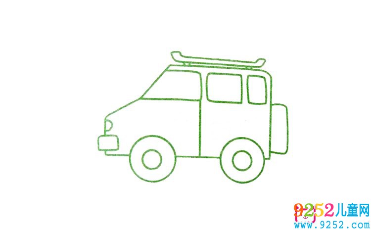 簡(jiǎn)單的兒童吉普車(chē)<a href=http://www.inspiredelm.com/jianbihua/ target=_blank class=infotextkey>簡(jiǎn)筆畫(huà)</a>圖片