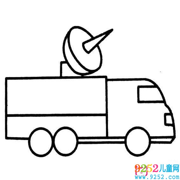 雷達車<a href=http://www.inspiredelm.com/jianbihua/ target=_blank class=infotextkey>簡筆畫</a>圖片