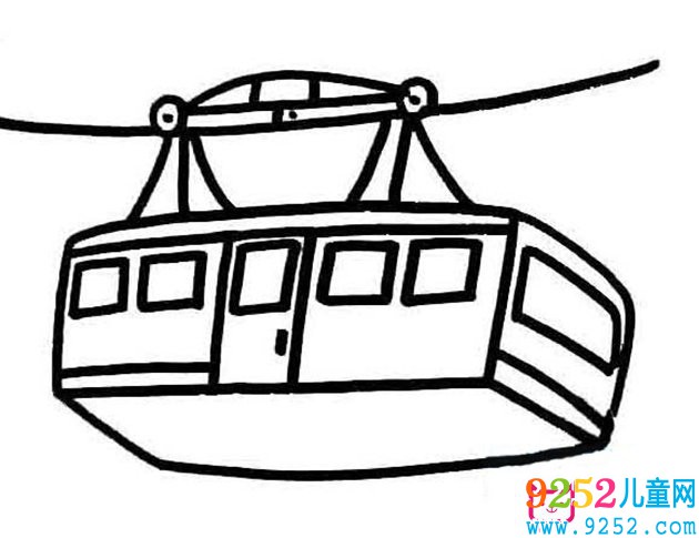 空中纜車<a href=http://www.inspiredelm.com/jianbihua/ target=_blank class=infotextkey>簡筆畫</a>圖片
