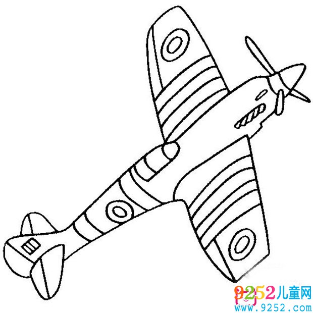 噴火戰(zhàn)斗機<a href=http://www.inspiredelm.com/jianbihua/ target=_blank class=infotextkey>簡筆畫</a>圖片