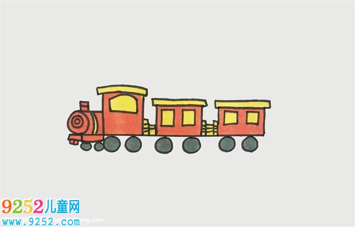 火車怎么畫一步一步教