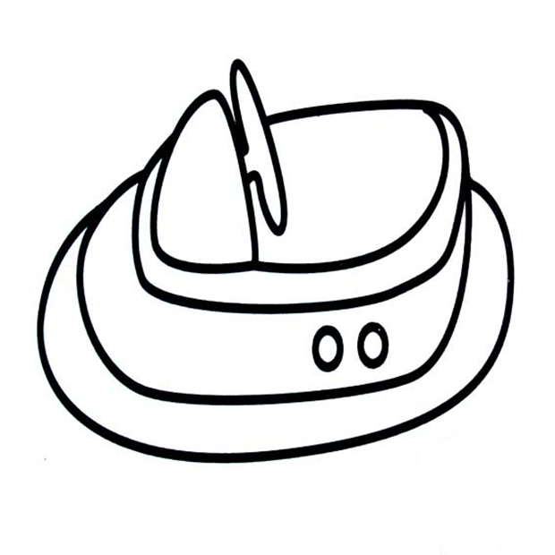 簡(jiǎn)單的兒童氣墊船簡(jiǎn)筆畫圖片