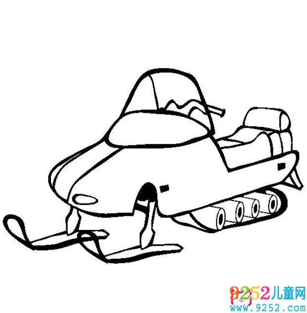 摩托雪橇車<a href=http://www.inspiredelm.com/jianbihua/ target=_blank class=infotextkey>簡筆畫</a>圖片