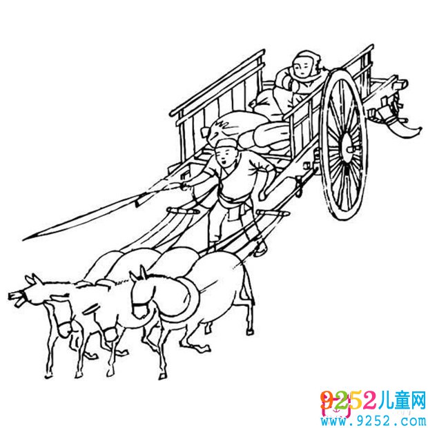 古代馬車<a href=http://www.inspiredelm.com/jianbihua/ target=_blank class=infotextkey>簡筆畫</a>圖片