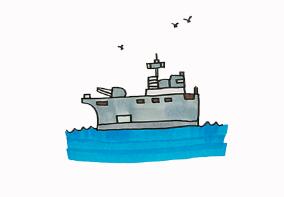 軍艦怎么畫(huà)？