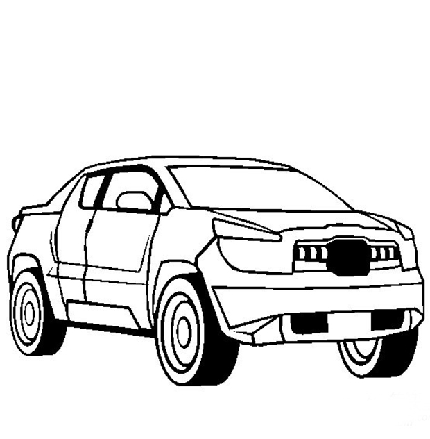 豐田汽車簡筆畫圖片
