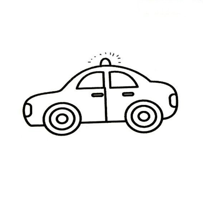 警車簡筆畫