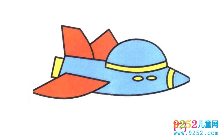 彩色飛船<a href=http://www.inspiredelm.com/jianbihua/ target=_blank class=infotextkey>簡筆畫</a>圖片