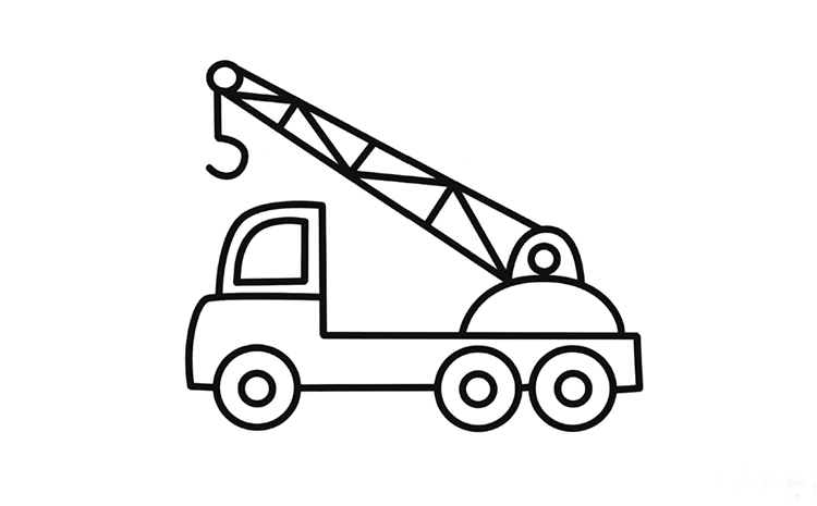 吊車的簡筆畫圖片