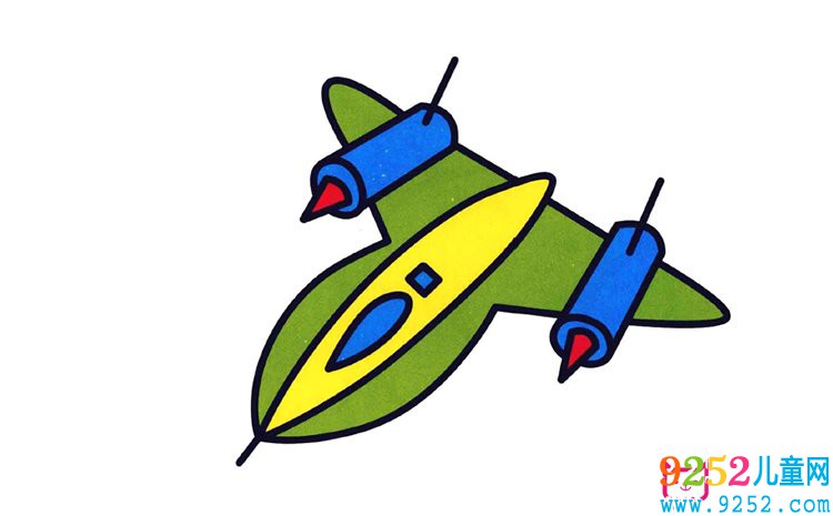 戰(zhàn)斗機<a href=http://www.inspiredelm.com/jianbihua/ target=_blank class=infotextkey>簡筆畫</a>圖片