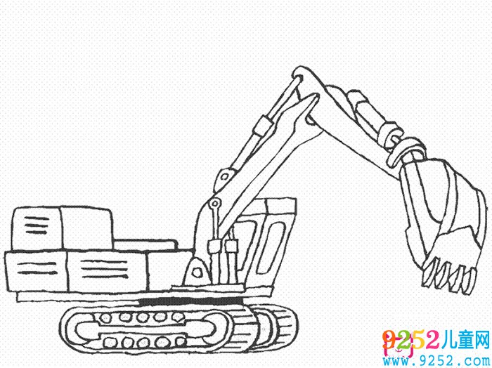 挖掘機<a href=http://www.inspiredelm.com/jianbihua/ target=_blank class=infotextkey>簡筆畫</a>圖片