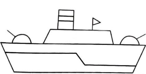 海軍艦艇簡筆畫圖片_海軍艦艇兒童繪畫圖集