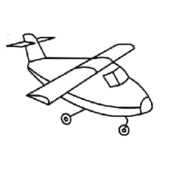 飛行中的飛機_幼兒簡筆畫圖片大全