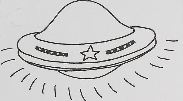 卡通簡筆畫，UFO簡筆畫