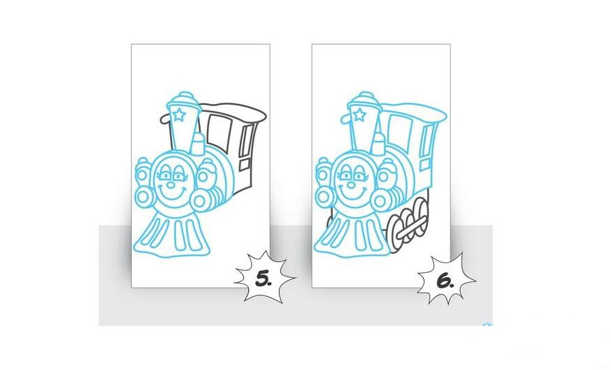 怎么畫卡通火車 卡通火車<a href=http://www.inspiredelm.com/jianbihua/ target=_blank class=infotextkey>簡(jiǎn)筆畫</a>教程