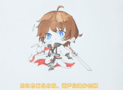 王者榮耀李白卡通簡筆步驟圖片