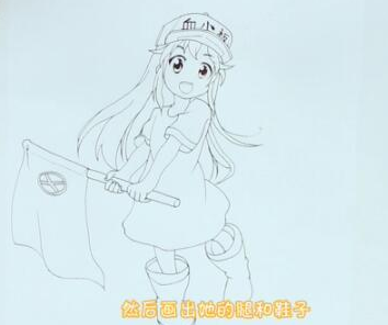 血小板女孩卡通簡筆步驟圖片