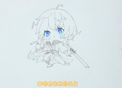 王者榮耀李白卡通簡筆步驟圖片